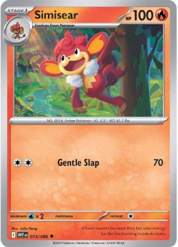 Simisear single card from Pokemon