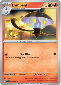 Lampent single card from Pokemon