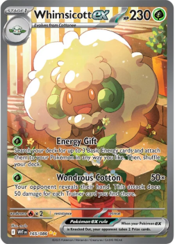 Whimsicott ex single card from Pokemon