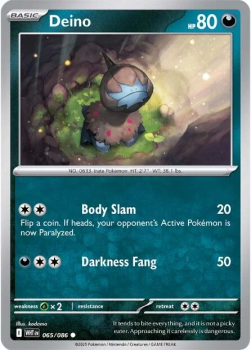 Deino single card from Pokemon