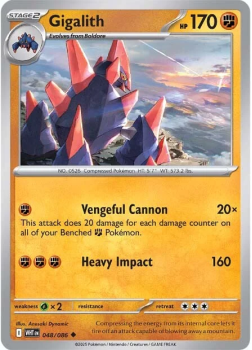 Gigalith single card from Pokemon