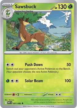 Sawsbuck : SCARLET AND VIOLET - WHITE FLARE 07/86 - Pokemon Single Card
