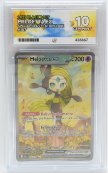 Meloetta EX (SPECIAL ILLUSTRATION RARE) : 167/086 SCARLET AND VIOLET - BLACK BOLT - ACE GRADING Graded Card - 10 GEM MINT