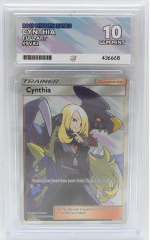 Cynthia (FULL ART) : SV82/SV94 SUN AND MOON - HIDDEN FATES - ACE GRADING Graded Card - 10 GEM MINT