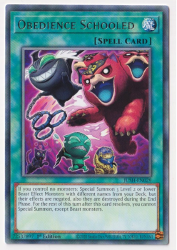 Obedience Schooled (Rare) : JUSH-EN029 - Yu-Gi-Oh! Single Card
