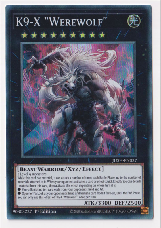 K9-X Werewolf (Super Rare) : JUSH-EN037 - Yu-Gi-Oh! Single Card K9-X Werewolf (Super Rare) : JUSH-EN037 - Yu-Gi-Oh! Single Card