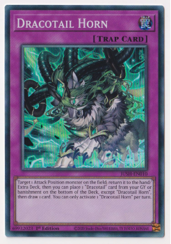 Dracotail Horn (Super Rare) : JUSH-EN010 - Yu-Gi-Oh! Single Card