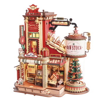 ROKR Christmas Dream Gift Factory Wooden Music Box EAB01