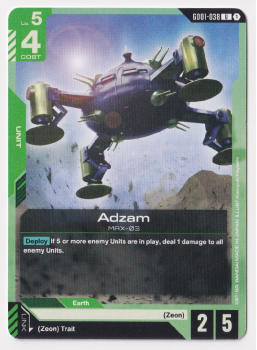 Adzam : GD01-038 NEWTYPE RISING - Gundam TCG Single Card