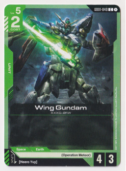 Wing Gundam : GD01-040 NEWTYPE RISING - Gundam TCG Single Card