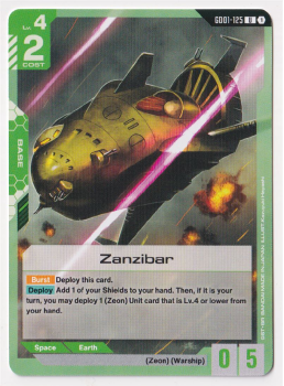 Zanzibar : GD01-125 NEWTYPE RISING - Gundam TCG Single Card
