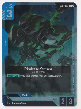 Noin's Aries : GD01-007 NEWTYPE RISING - Gundam TCG Single Card