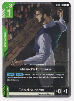 Rasid's Orders : GD01-110 NEWTYPE RISING - Gundam TCG Single Card