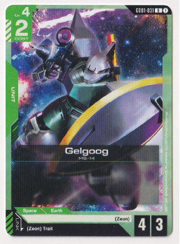 Gelgoog : GD01-031 NEWTYPE RISING - Gundam TCG Single Card