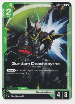 Gundam Deathscythe : GD01-033 NEWTYPE RISING - Gundam TCG Single Card
