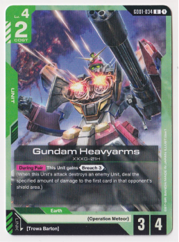 Gundam Heavyarms : GD01-034 NEWTYPE RISING - Gundam TCG Single Card