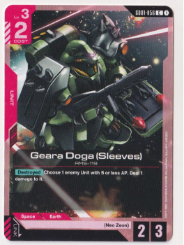 Geara Doga (Sleeves) : GD01-056 NEWTYPE RISING - Gundam TCG Single Card