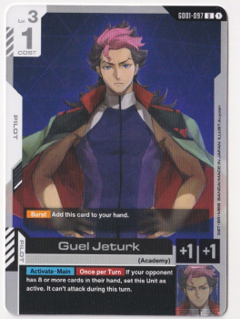 Guel Jeturk : GD01-097 NEWTYPE RISING - Gundam TCG Single Card