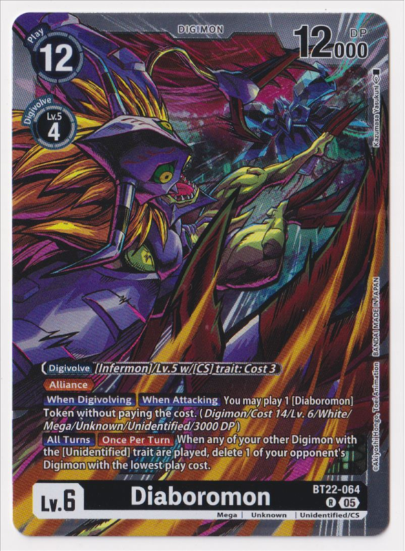 Diaboromon : BT22-064 CYBER EDEN - Digimon Card Game Single Card