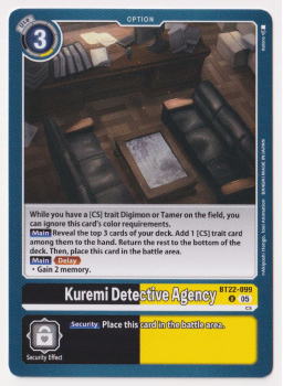 Kuremi Detective Agency : BT22-099 CYBER EDEN - Digimon Card Game Single Card