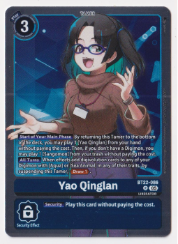 Yao Qinglan : BT22-086 CYBER EDEN - Digimon Card Game Single Card
