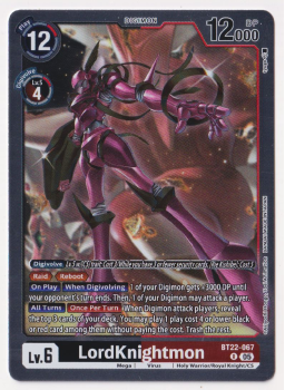 LordKnightmon : BT22-067 CYBER EDEN - Digimon Card Game Single Card