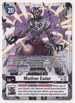Mother Eater : BT22-007 CYBER EDEN - Digimon Card Game Single Card
