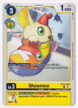 Shoemon : BT22-029 CYBER EDEN - Digimon Card Game Single Card