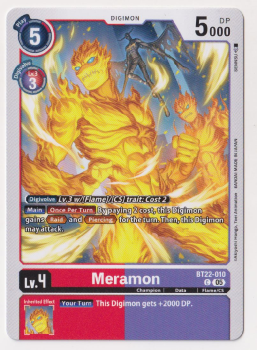 Meramon : BT22-010 CYBER EDEN - Digimon Card Game Single Card