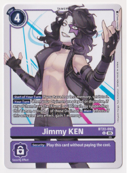 Jimmy KEN : BT22-092 CYBER EDEN - Digimon Card Game Single Card