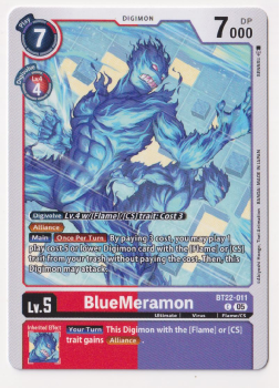 BlueMeramon : BT22-011 CYBER EDEN - Digimon Card Game Single Card