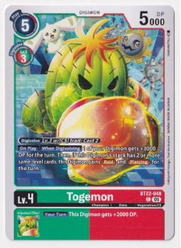 Togemon : BT22-048 CYBER EDEN - Digimon Card Game Single Card