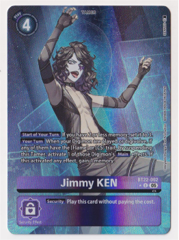 Jimmy KEN (ALTERNATIVE ART) : BT22-092 CYBER EDEN - Digimon Card Game Single Card