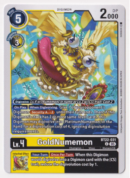 GoldNumemon : BT22-031 CYBER EDEN - Digimon Card Game Single Card