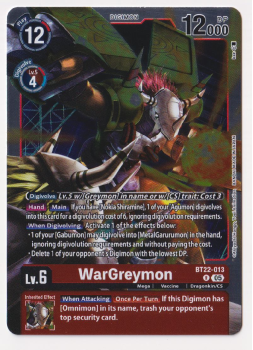 WarGreymon : BT22-013 CYBER EDEN - Digimon Card Game Single Card
