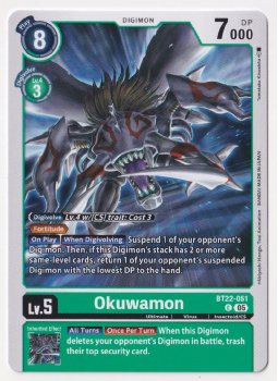 Okuwamon : BT22-051 CYBER EDEN - Digimon Card Game Single Card