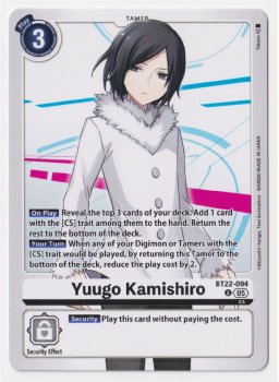Yuugo Kamishiro : BT22-094 CYBER EDEN - Digimon Card Game Single Card