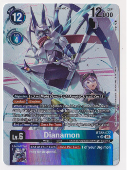 Dianamon (ALTERNATIVE ART) : BT22-077 CYBER EDEN - Digimon Card Game Single Card