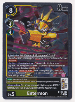 Entermon : BT22-035 CYBER EDEN - Digimon Card Game Single Card