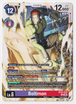 Boltmon : BT22-078 CYBER EDEN - Digimon Card Game Single Card