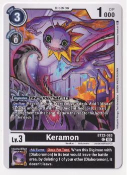 Keramon : BT22-053 CYBER EDEN - Digimon Card Game Single Card