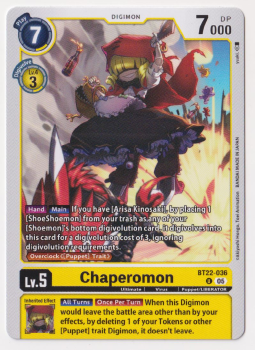 Chaperomon : BT22-036 CYBER EDEN - Digimon Card Game Single Card