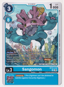 Sangomon : BT22-018 CYBER EDEN - Digimon Card Game Single Card