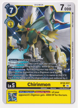 Chirinmon : BT22-037 CYBER EDEN - Digimon Card Game Single Card