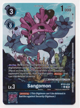 Sangomon (ALTERNATIVE ART) : BT22-018 CYBER EDEN - Digimon Card Game Single Card