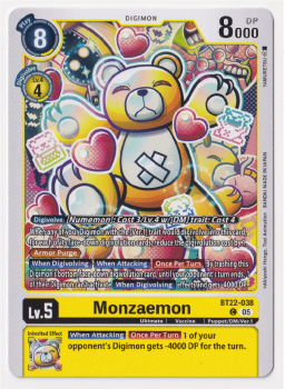 Monzaemon : BT22-038 CYBER EDEN - Digimon Card Game Single Card