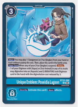 Unique Emblem: Poseidia Lagoon : BT22-096 CYBER EDEN - Digimon Card Game Single Card