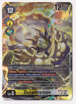 Ouranosmon (ALTERNATIVE ART) : BT22-039 CYBER EDEN - Digimon Card Game Single Card