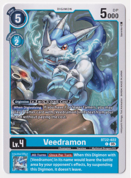 Veedramon : BT22-022 CYBER EDEN - Digimon Card Game Single Card