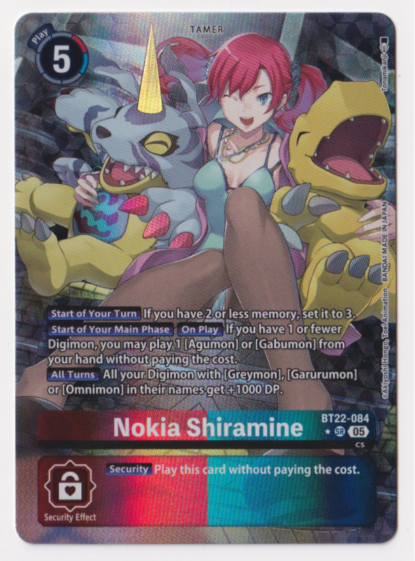 Nokia Shiramine (ALTERNATIVE ART) : BT22-084 CYBER EDEN - Digimon Card Game  Single Card